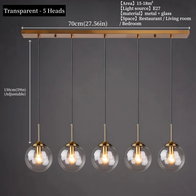 Modern Glass Cluster Pendant