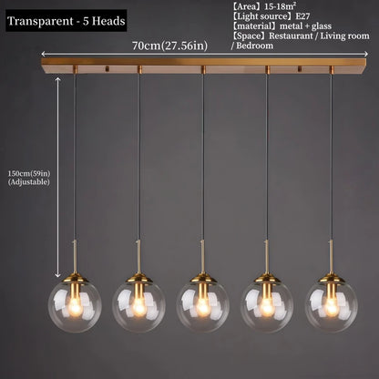 Modern Glass Cluster Pendant