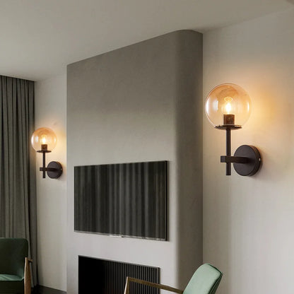 Glass Globe Wall Sconce