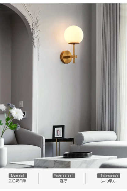 Glass Globe Wall Sconce