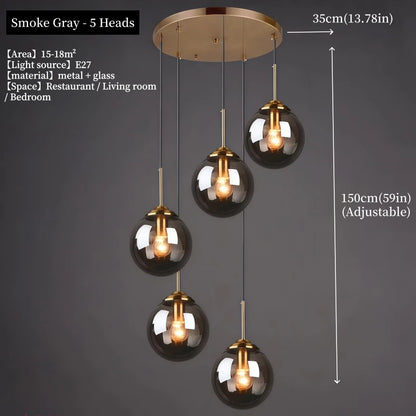Modern Glass Cluster Pendant