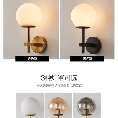 Glass Globe Wall Sconce