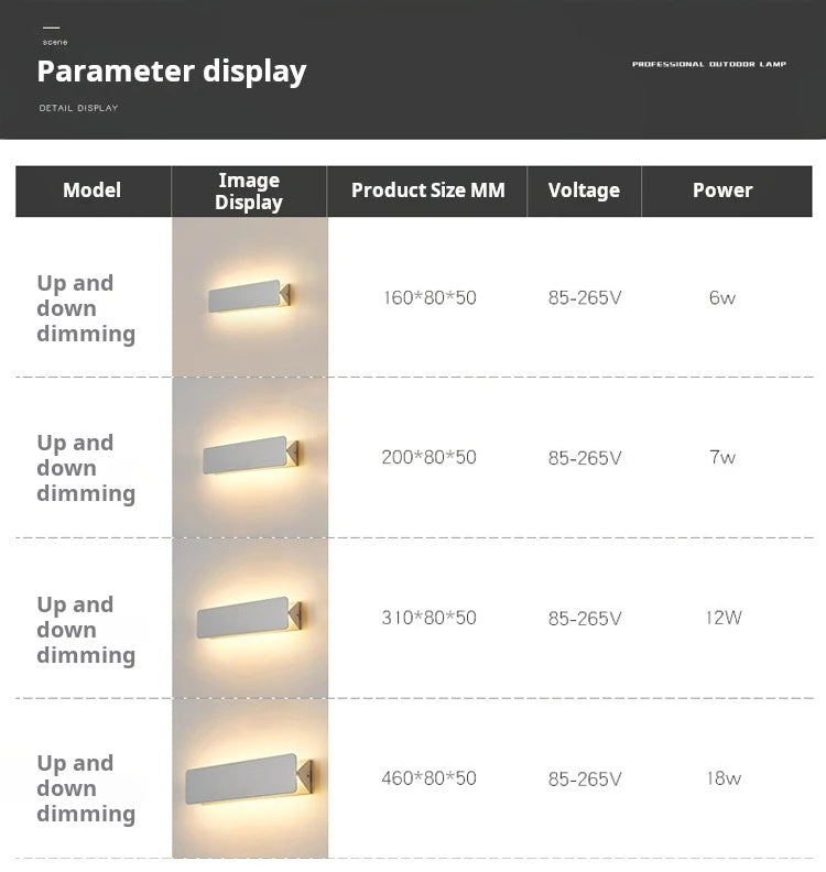 Adjustable LED Wall Light