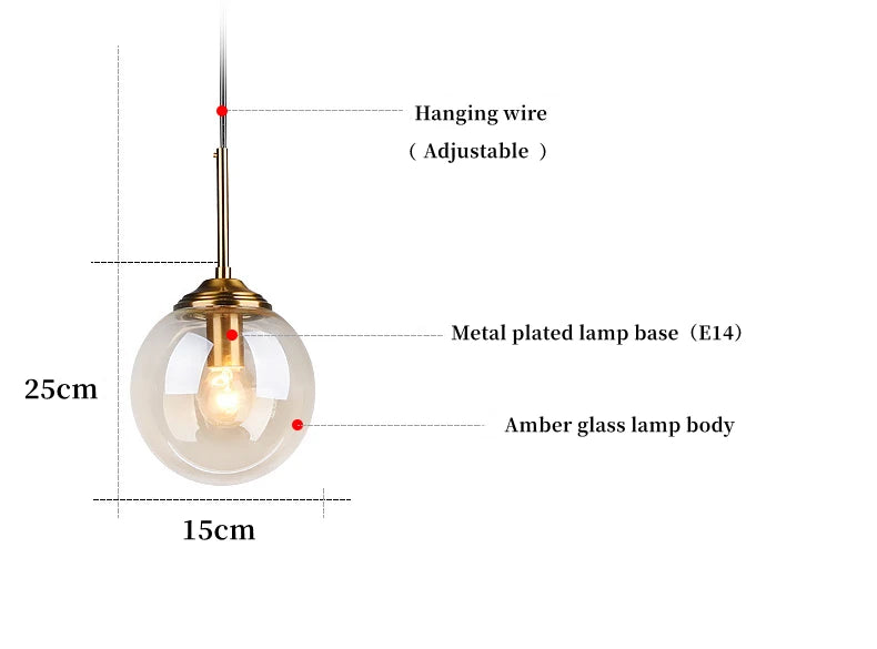 Modern Glass Cluster Pendant