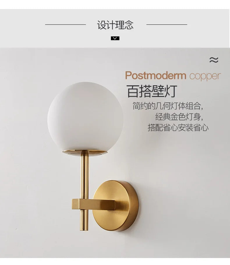 Glass Globe Wall Sconce
