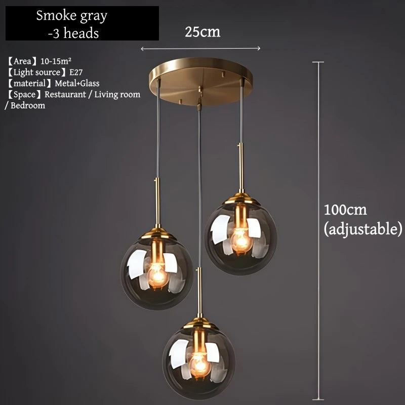 Modern Glass Cluster Pendant