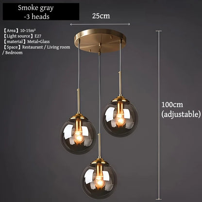 Modern Glass Cluster Pendant