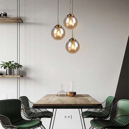 Modern Glass Cluster Pendant