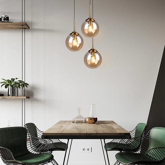 Modern Glass Cluster Pendant
