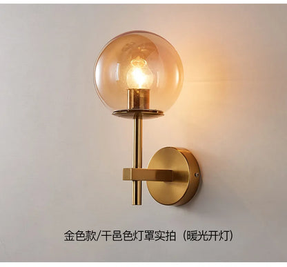 Glass Globe Wall Sconce