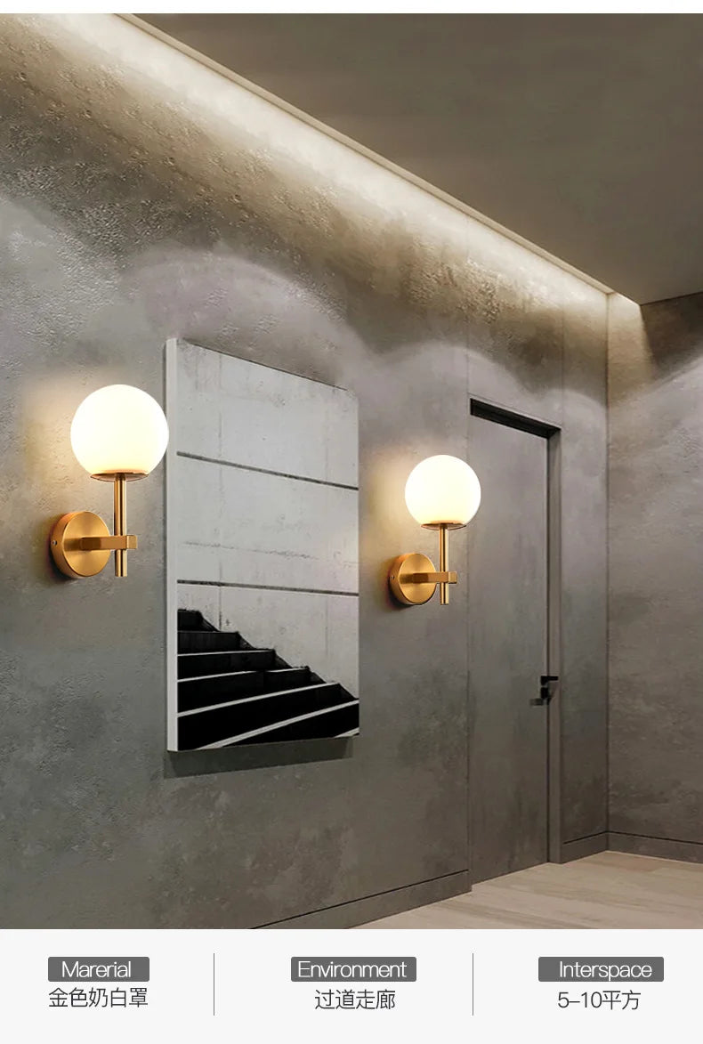 Glass Globe Wall Sconce
