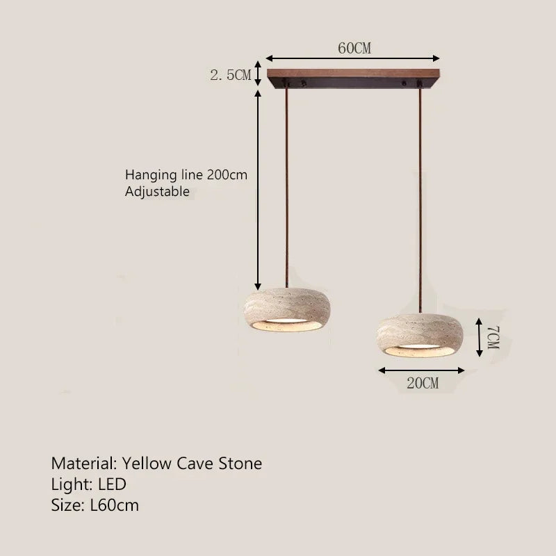 Cavea™ Travertine Pendant Light