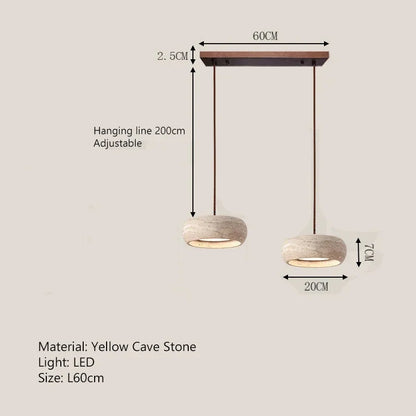 Cavea™ Travertine Pendant Light