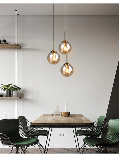 Modern Glass Cluster Pendant