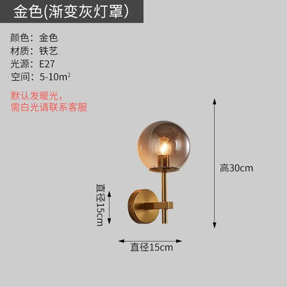 Glass Globe Wall Sconce