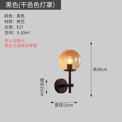 Glass Globe Wall Sconce