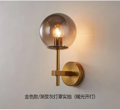Glass Globe Wall Sconce