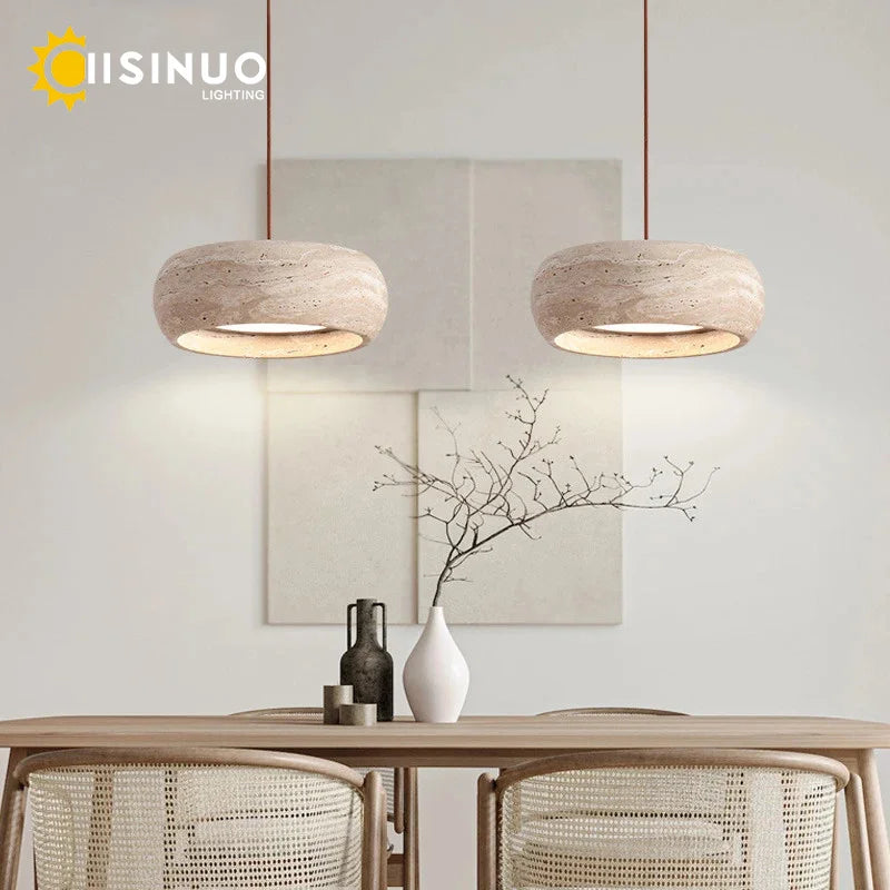 Cavea™ Travertine Pendant Light