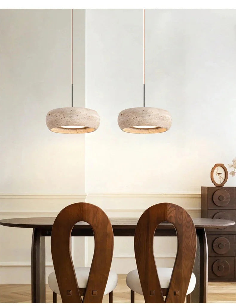 Cavea™ Travertine Pendant Light