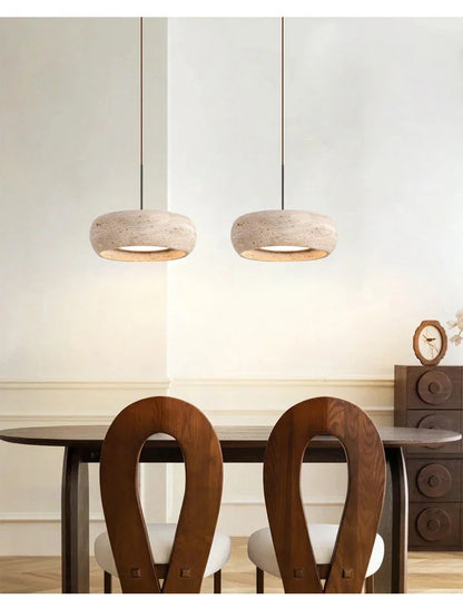 Cavea™ Travertine Pendant Light