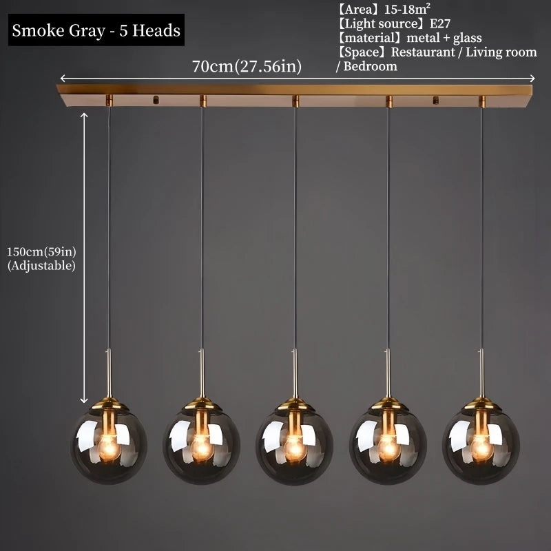 Modern Glass Cluster Pendant