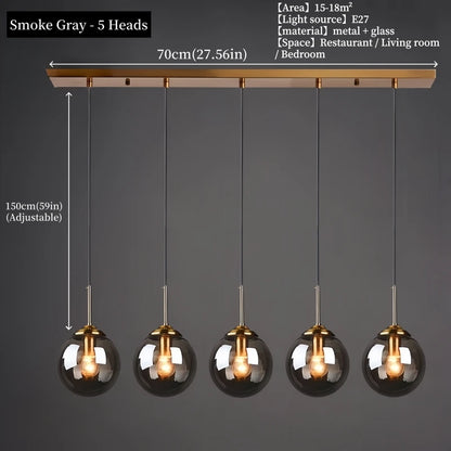 Modern Glass Cluster Pendant