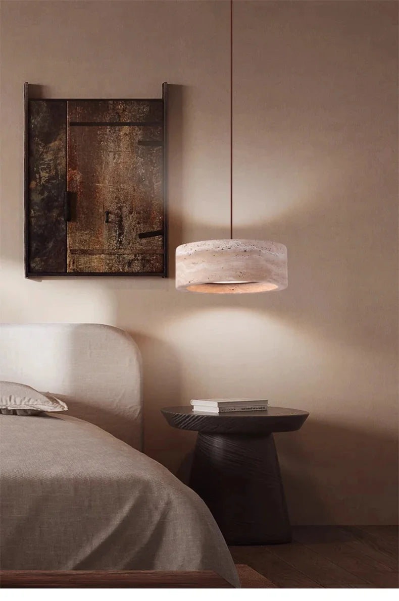 Cavea™ Travertine Pendant Light